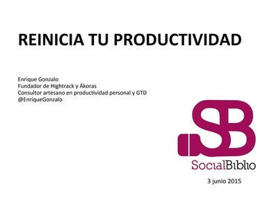 Reinicia tu productividad.