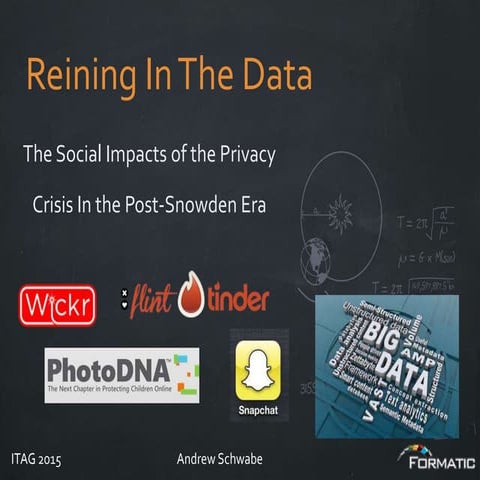 Reining in the Data   ITAG tech360 Penn State Great Valley 2015 