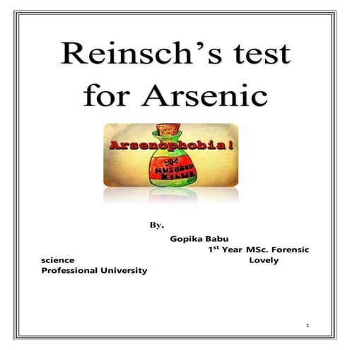 Reinsch's test for arsenic