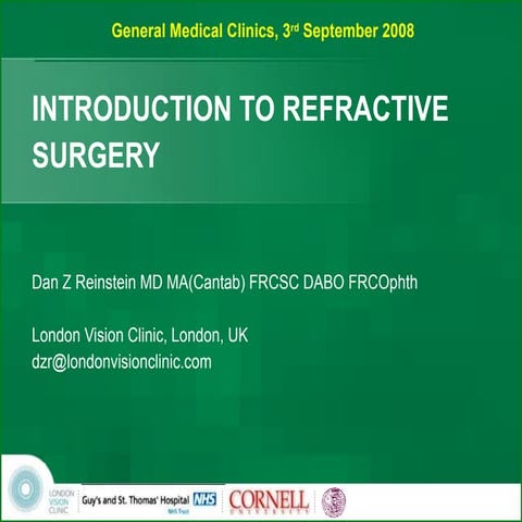 Introduction to Refractive Eye Surgery