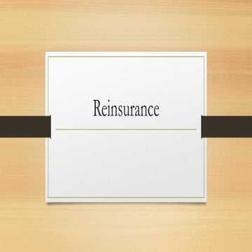 Reinsurance