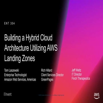 ENT304 - Building a Hybrid Cloud Architecture Utilizing AWS Landing Zones