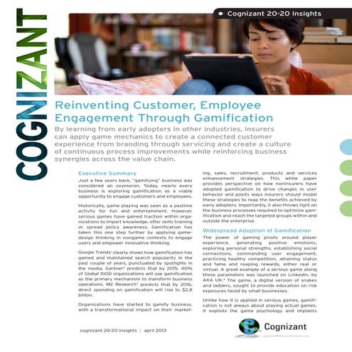 Reinventing Customer, Employee Engagement Through Gamification