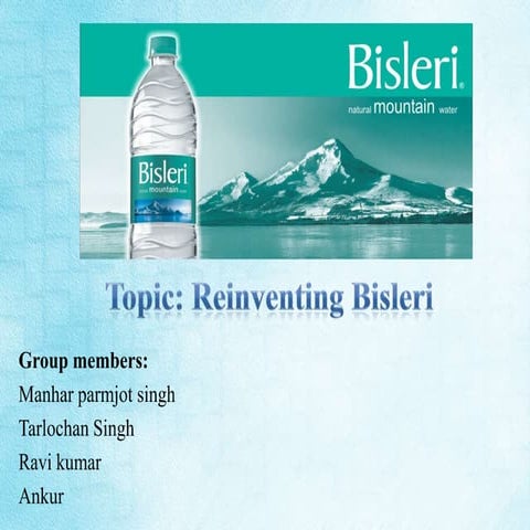 Reinventing bisleri