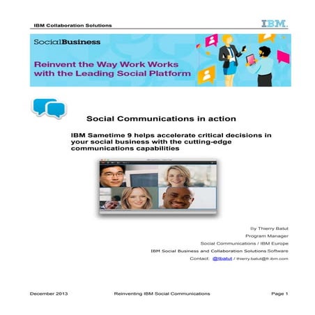 Reinventing ibm sametime 9 dec 2013