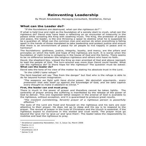 Reinventing Leadership