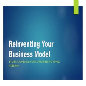 Reinventing your business model
