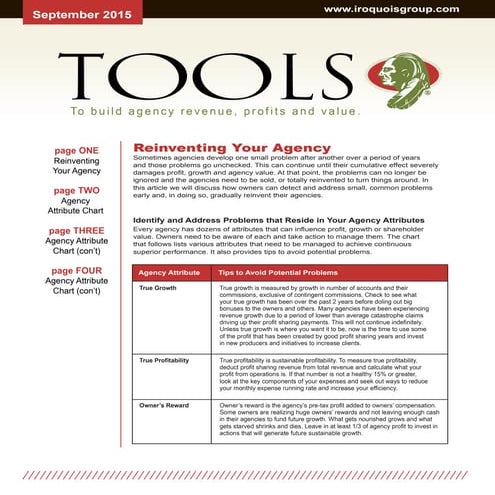 Issues in Reinventing Your Insurance Agency Network | Iroquois Insurance Group