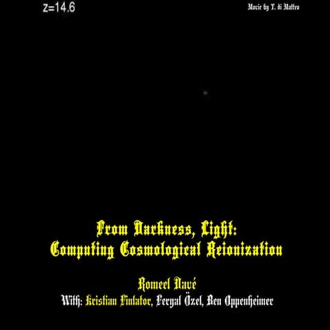 From Darkness, Light: Computing Cosmological Reionization
