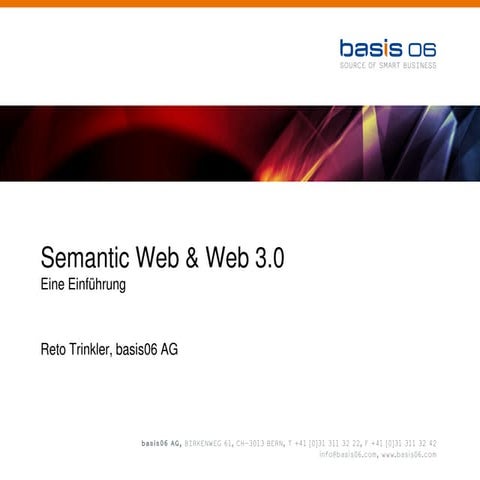 Semantic Web & Web 3.0 – Eine Einführung