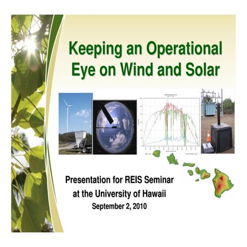 Keeping an Operational Eye on Wind and Solar