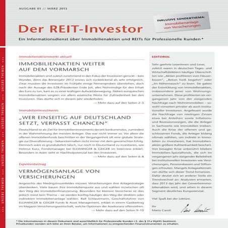 Der REIT-Investor 01/2013 - März 2013
