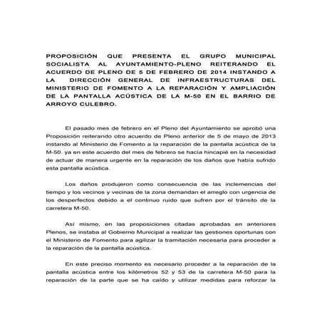 Reiterar arreglo pantalla acústica m 50