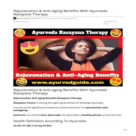 Rasayana in ayurveda | PPTX