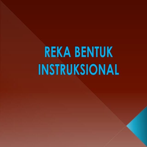 Reka bentuk instruksional