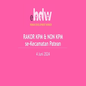 REKAPITULASI INPUT eHDW 2 KABUPATEN KENDAL | PPTX