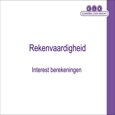 Rekenvaardigheid  Interest