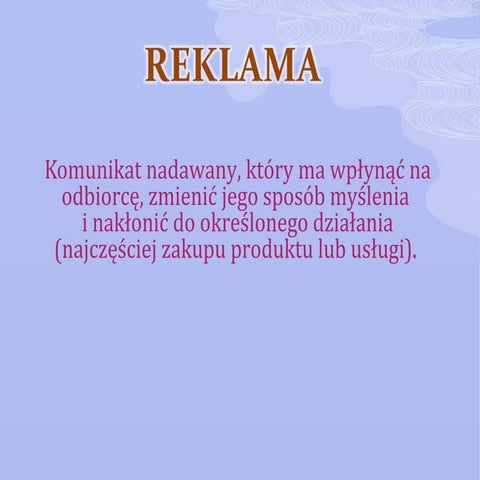 Reklama | PPT