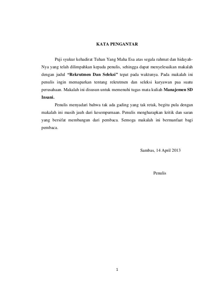 Rekrutmen Dan Seleksi