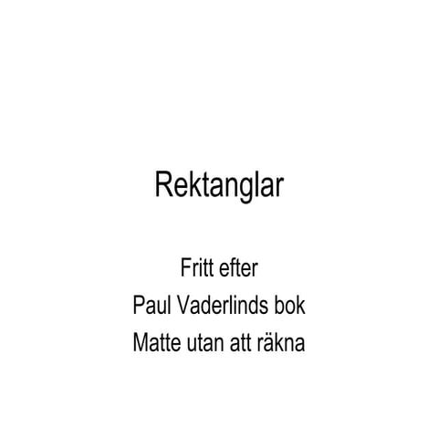 Rita ett rätblock | PPTX
