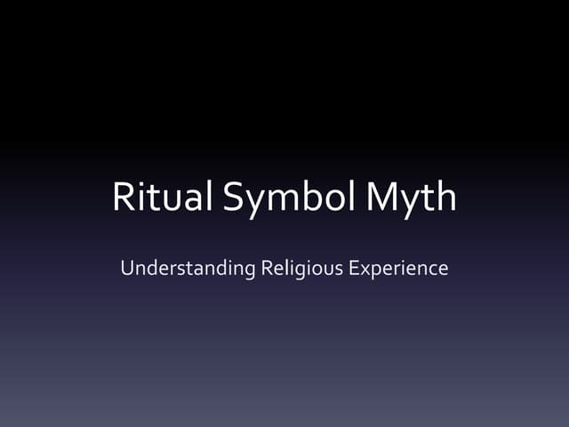Rel 207 Understanding Religious Experience