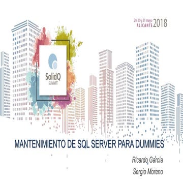 Mantenimiento de SQL Server para Dummies
