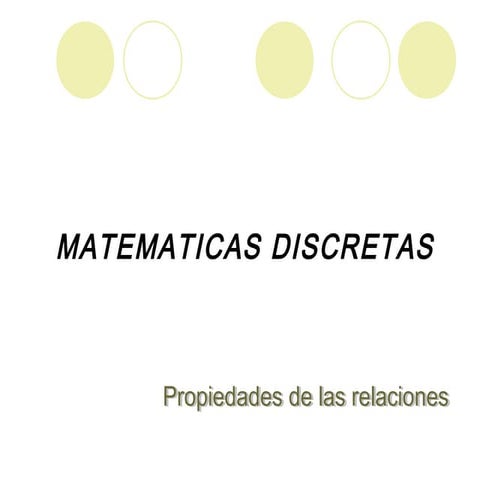 Propiedades de las relaciones