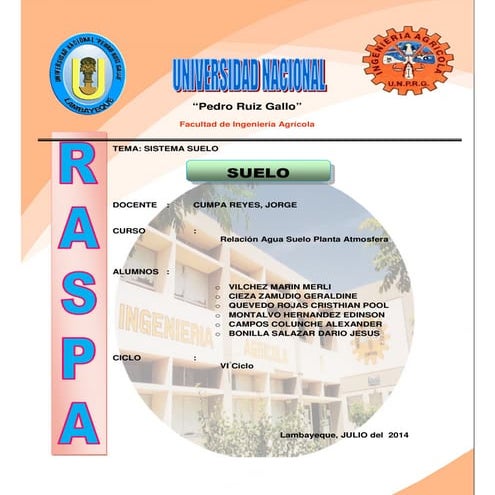 Relación agua suelo planta atmosfera (raspa)   ingenieria agric