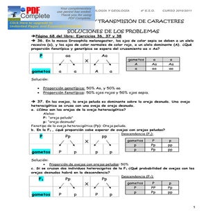 Relación de problemas de genética s...