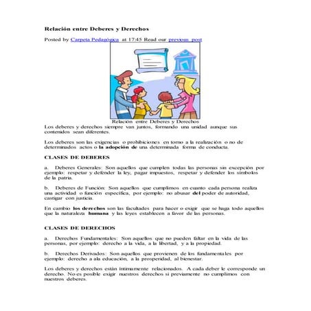 Relación entre deberes y derechos