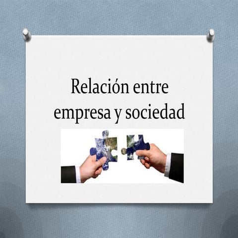 Relación entre empresa y sociedad