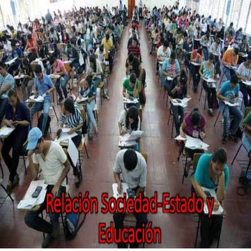 Relación sociedad estado y educación