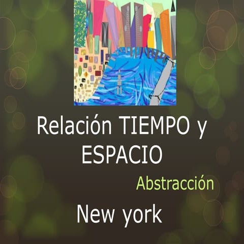 Relación tiempo y espacio