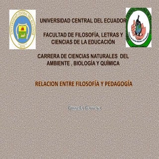 Relacion entre filosofia y pedagogi...