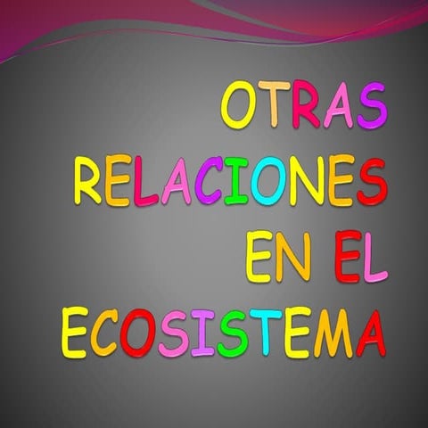 Relaciones en el ecosistema