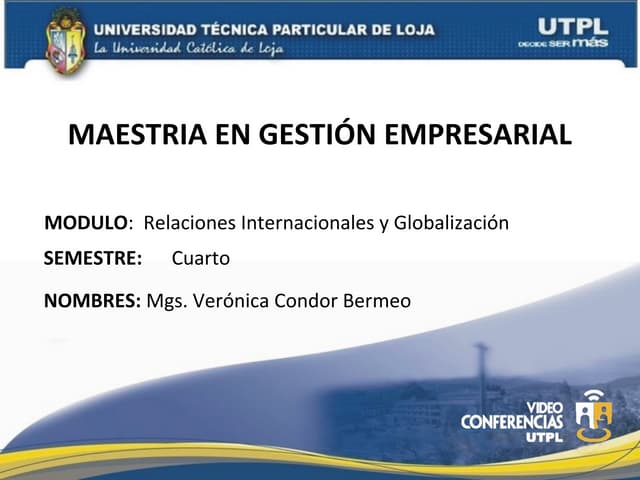 Relaciones internacionales y globalización