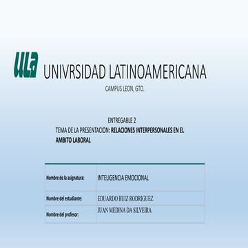 Relaciones interpersonales en el trabajo