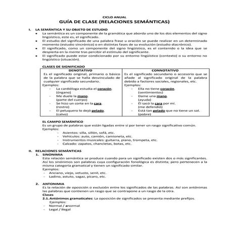 Relaciones semanticas