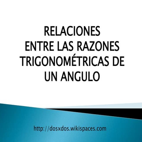 Relaciones trigonométricas