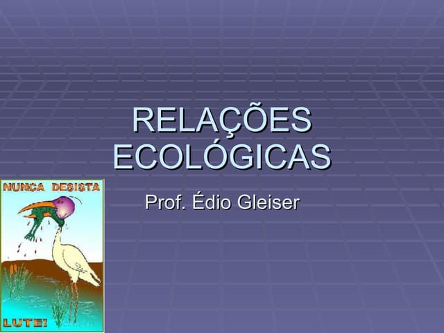 RelaçõEs EcolóGicas