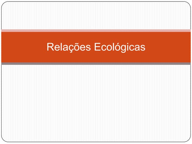 Relações ecológicas