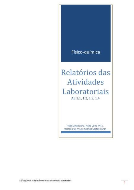 Relatório Atividades Laboratoriais ...
