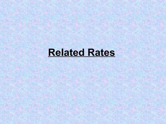 Related Rates