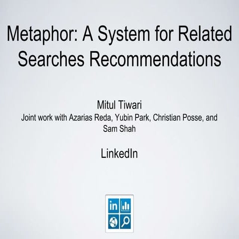 Metaphor: A system for related searches recommendations