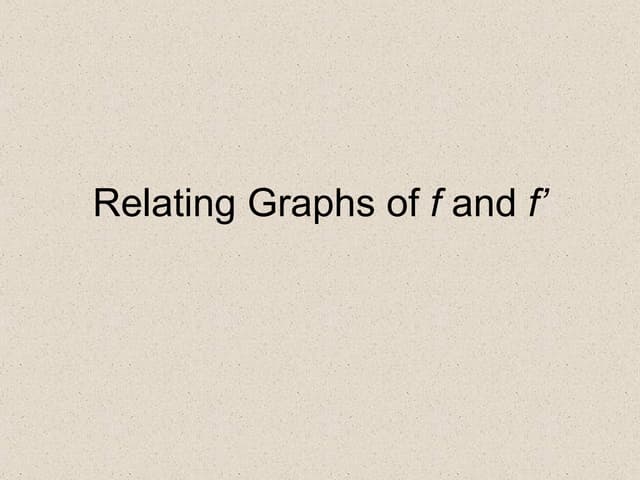 Relating Graphs Of F And F’