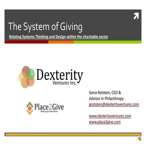 Relating systems thinking and design within the charitable sector final