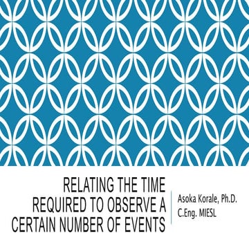 Improving predictability and performance by relating the number of events and...