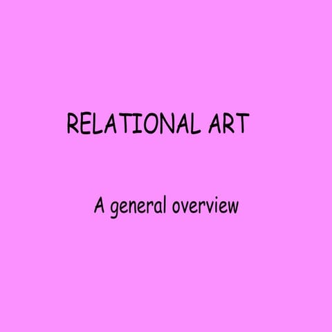 Relatioal Art