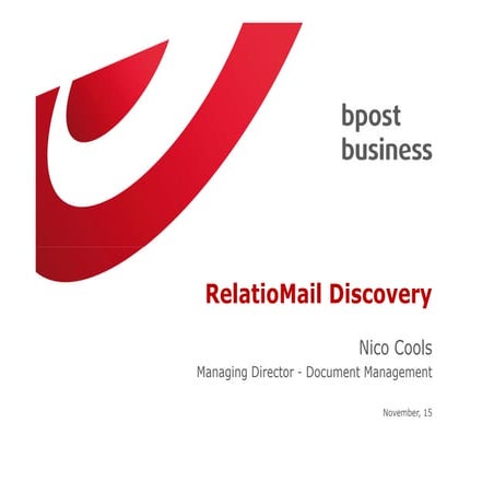 Relatiomail Discovery (UK)– Nico Cools