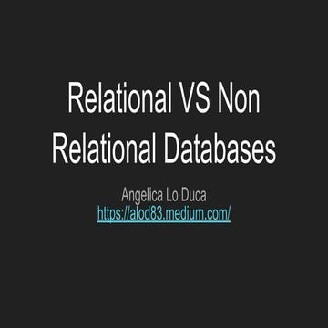 Relational vs Non Relational Databases | PPT